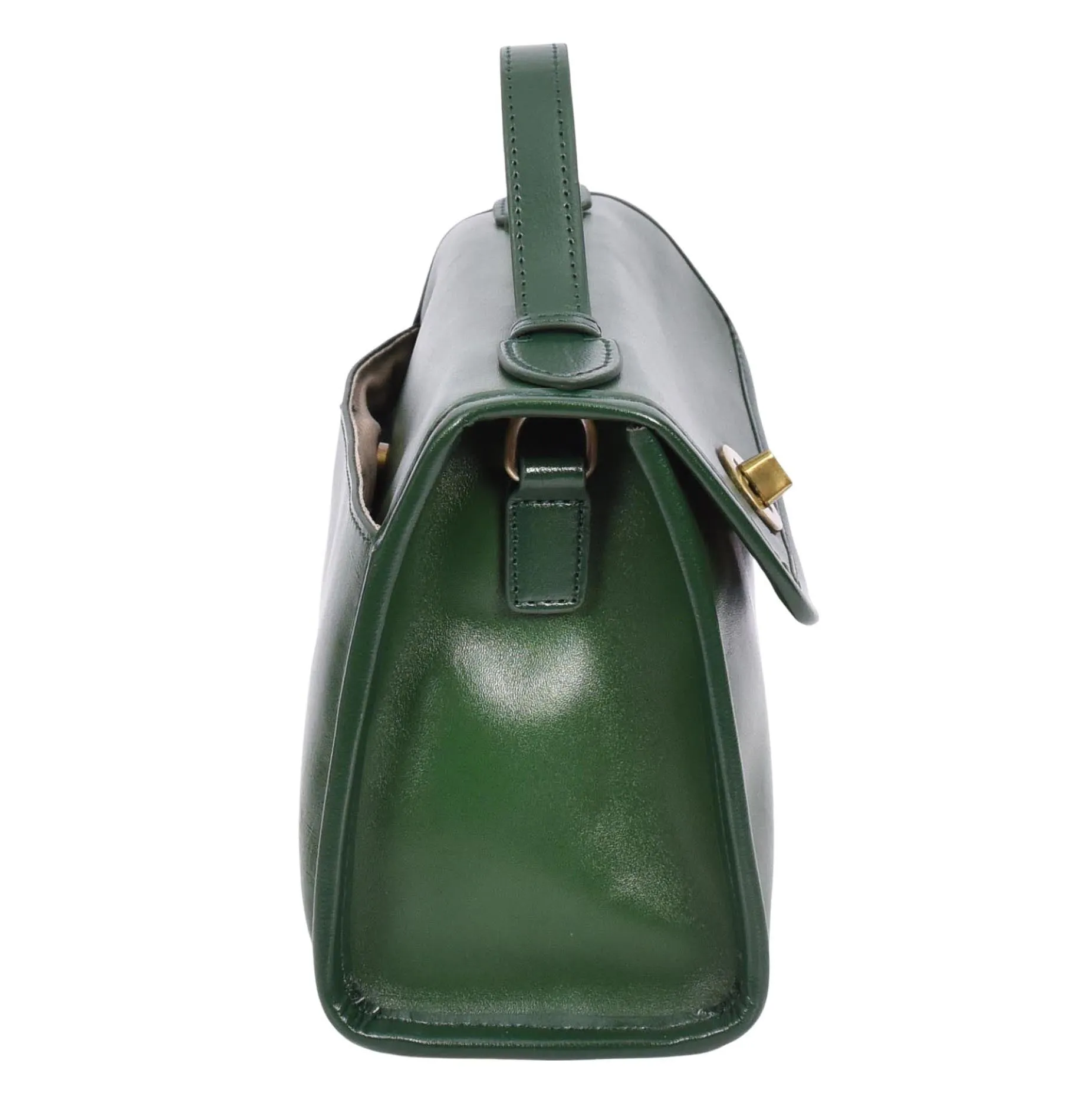 Womens Smooth Leather Crossbody Bag Casual Outgoing Top Handle Handbag A029 Green